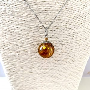 Collier "Cristalline" ambre